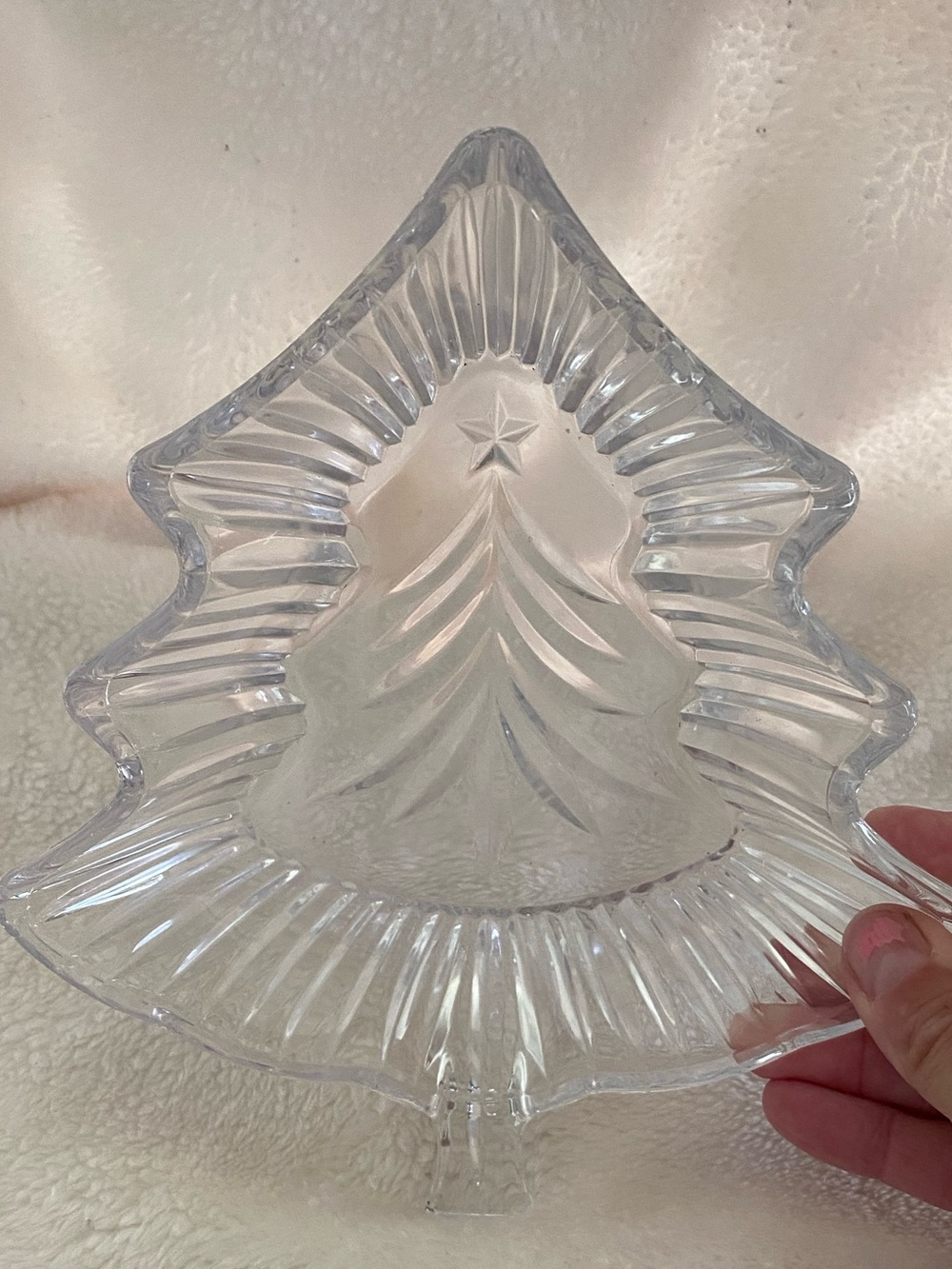 Mikasa Clear Glass Tree-Shaped Dish